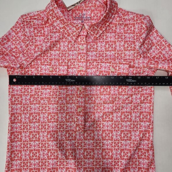 Vineyard Vines NWT Sankaty Striped‎ Margo Dress XS Pink White Long Sleeve UPF 50 - Picture 5 of 9